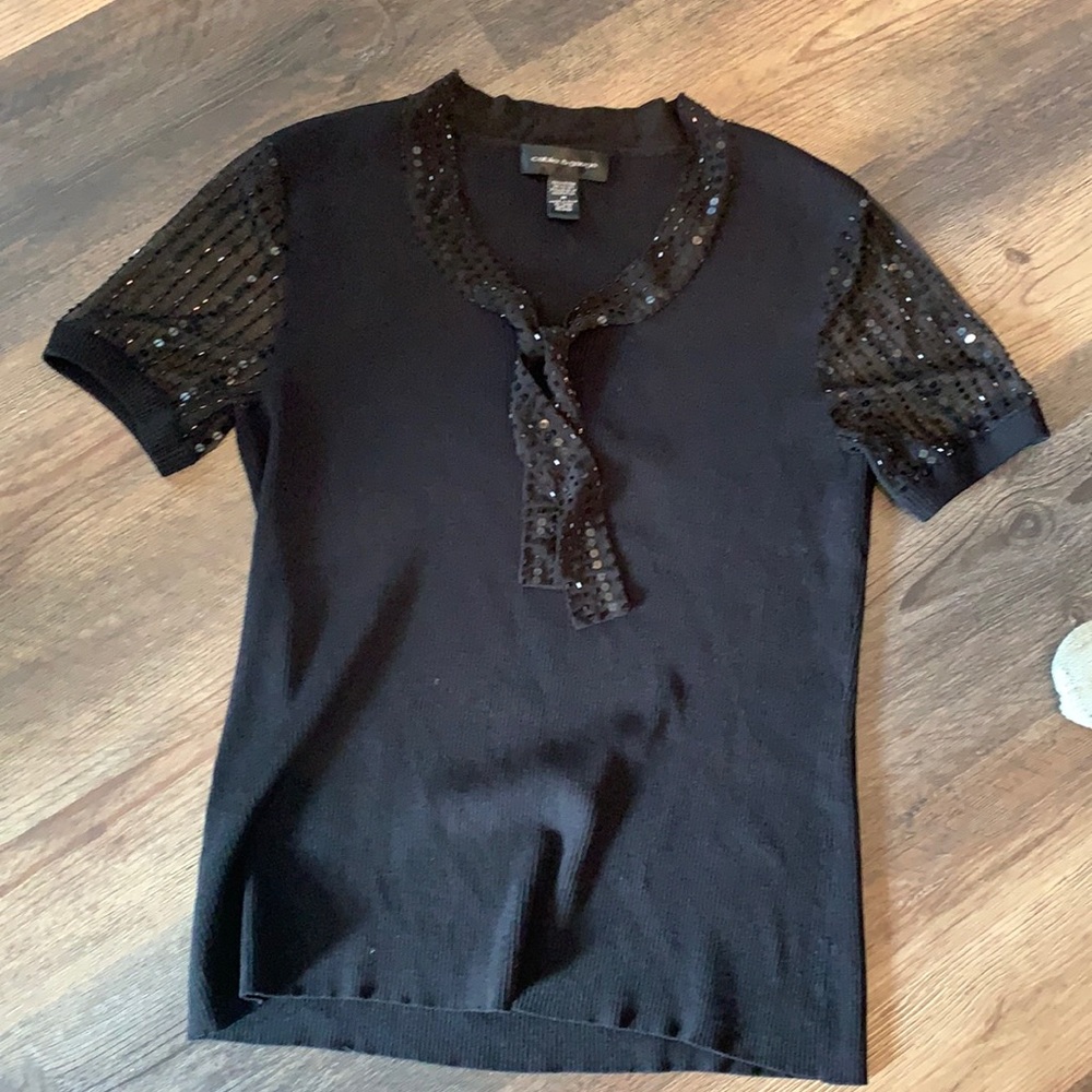 Cable and gauge viscose abs nylon sweater. Worn twice
